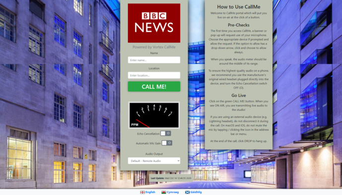 La solution CallMe Click-&-Connect, née de recherches avec la BBC. © Vortex. La solution CallMe Click-&-Connect, née de recherches avec la BBC. © Vortex.
