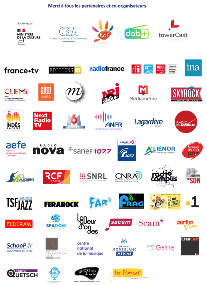 Les partenaires principaux de la Fête de la Radio