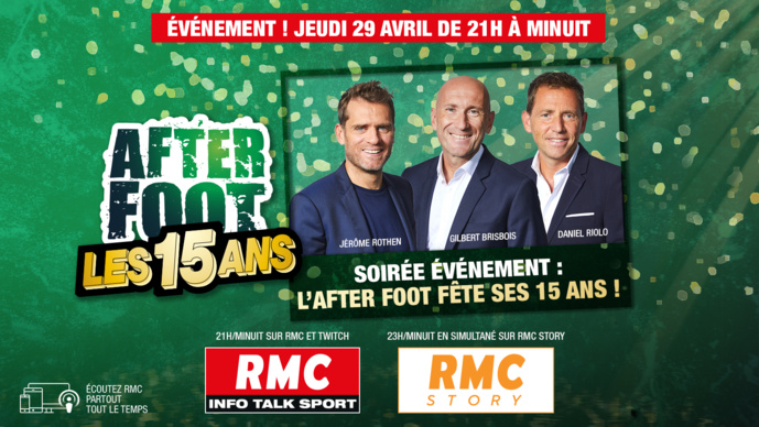RMC : "L'After Foot" fête son 15e anniversaire RMC : "L'After Foot" fête son 15e anniversaire