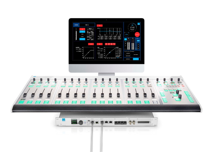 La console de mixage Lawo Ruby avec Power Core La console de mixage Lawo Ruby avec Power Core