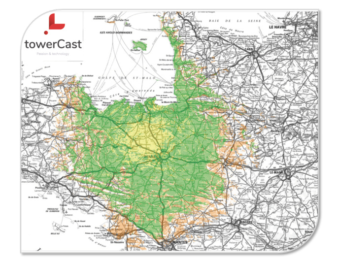 La carte de couverture TNT de la plaque Rennaise La carte de couverture TNT de la plaque Rennaise