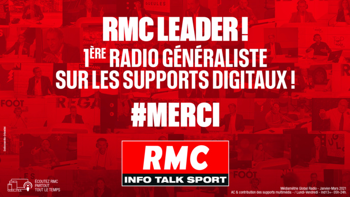 RMC : près de 30% de l'audience réalisés sur les supports numériques