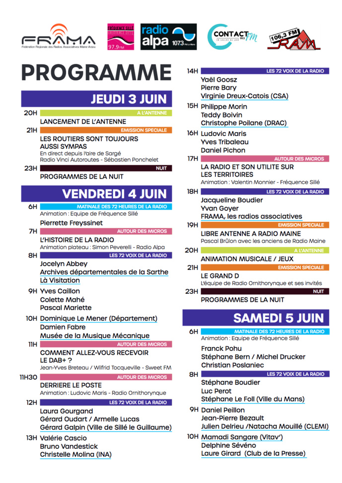 Les 72 Heures de la radio en Sarthe se préparent Les 72 Heures de la radio en Sarthe se préparent