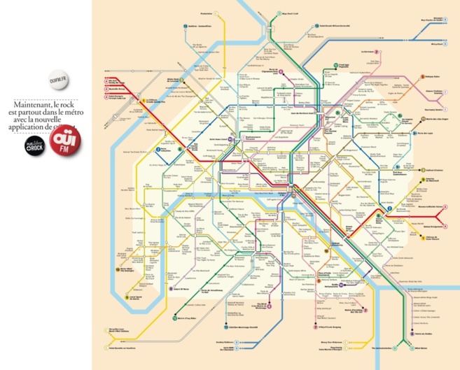 Regardez très attentivement le nom des stations du métro parisien...