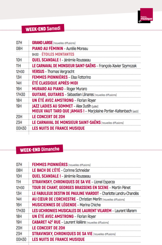 France Musique : une grille d'été dès le 5 juillet France Musique : une grille d'été dès le 5 juillet