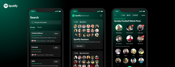 "Greenroom" : la nouvelle offre de live audio de Spotify