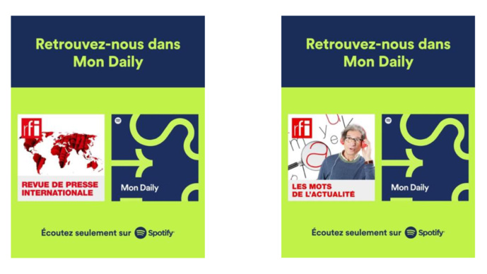 Spotify : RFI fait son entrée dans "Mon Daily" Spotify : RFI fait son entrée dans "Mon Daily"