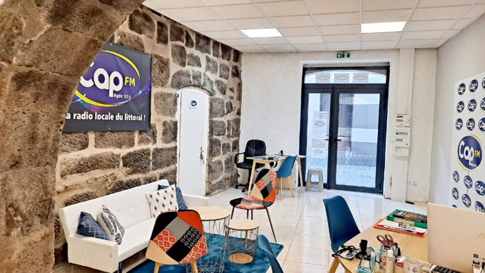 Les locaux de CAP FM au centre du vieil Agde