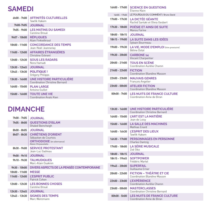 France Culture : voici la nouvelle grille des programmes France Culture : voici la nouvelle grille des programmes
