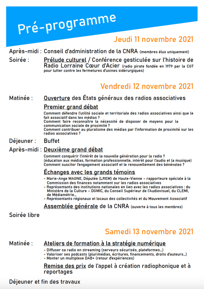 La CNRA prépare les États généraux des radios associatives La CNRA prépare les États généraux des radios associatives