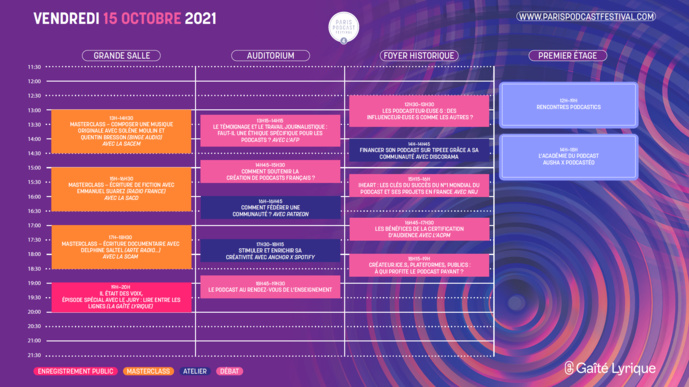 Le Paris Podcast Festival dévoile sa programmation Le Paris Podcast Festival dévoile sa programmation