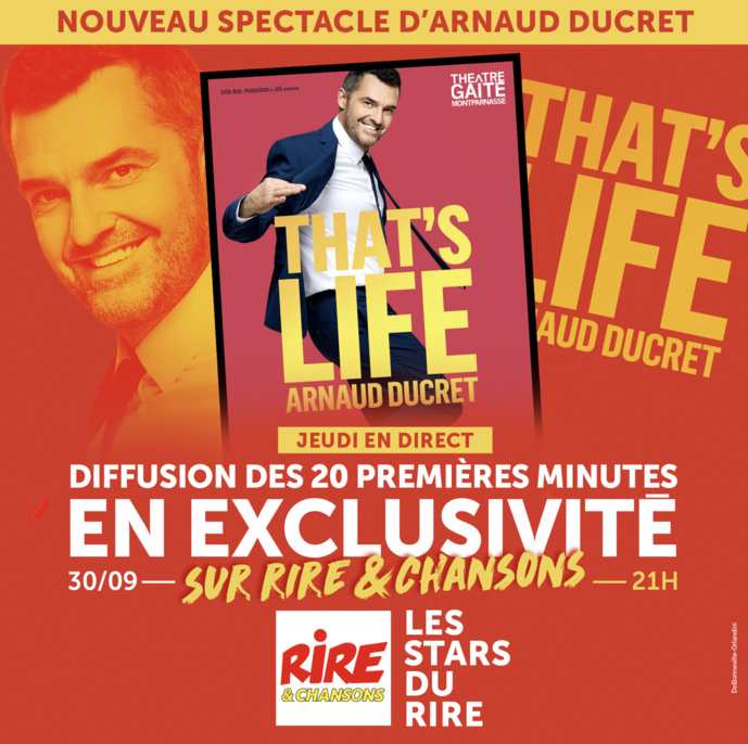 Le spectacle d'Arnaud Ducret en direct sur Rire & Chansons Le spectacle d'Arnaud Ducret en direct sur Rire & Chansons