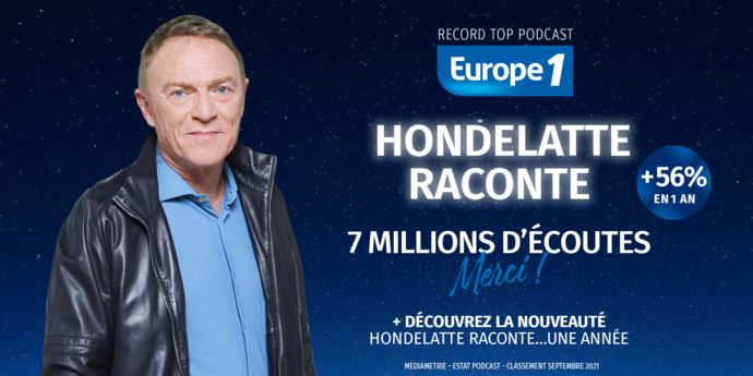 "Hondelatte Raconte" s'approche des 7 millions d'écoutes "Hondelatte Raconte" s'approche des 7 millions d'écoutes