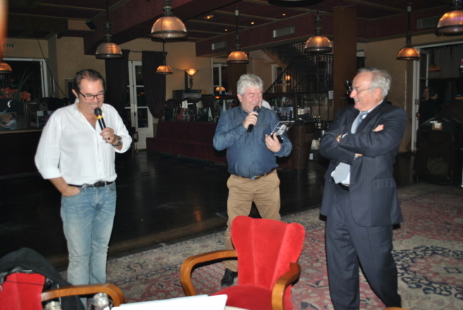 Hervé Pouchol, Bernard Chérèze et Bernard Miyet lors des 30 ans de la FM © Veleen