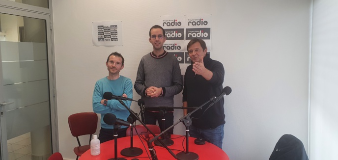 Les fondateurs de Troyes Aube Radio (de g. à d.) Alexandre de Michele, Thomas Pasquier et Rémi Erler. © Troyes Aube Radio.