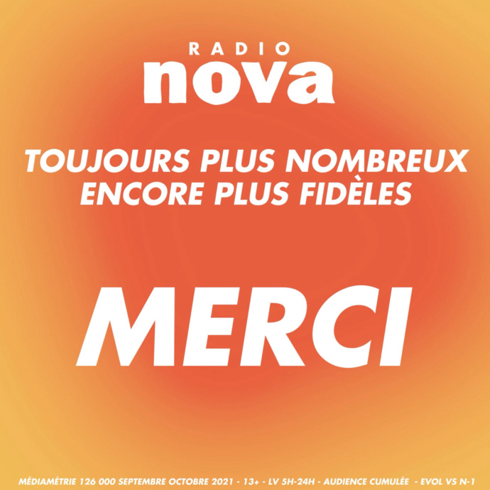 La DEA de Radio Nova en forte progression La DEA de Radio Nova en forte progression