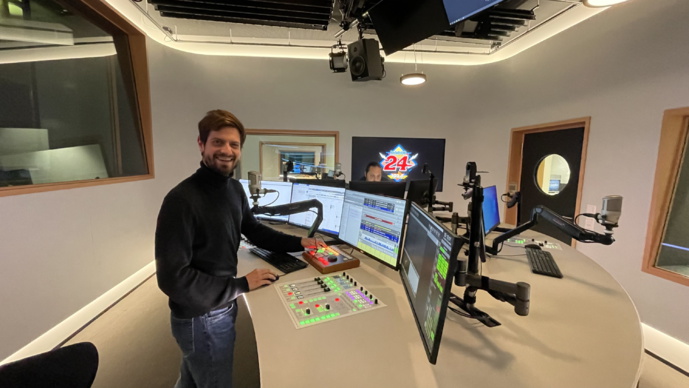 L'animateur Dominik Widmer s'est rapidement approprié la console Diamond de Lawo L'animateur Dominik Widmer s'est rapidement approprié la console Diamond de Lawo