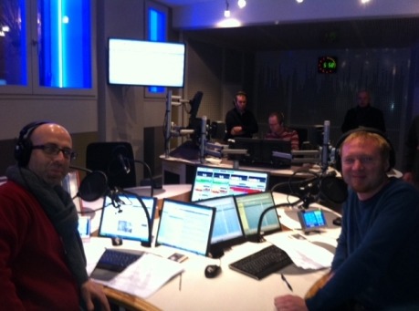 Philippe Costa et David Meilhac dans le nouveau studio © Radio France