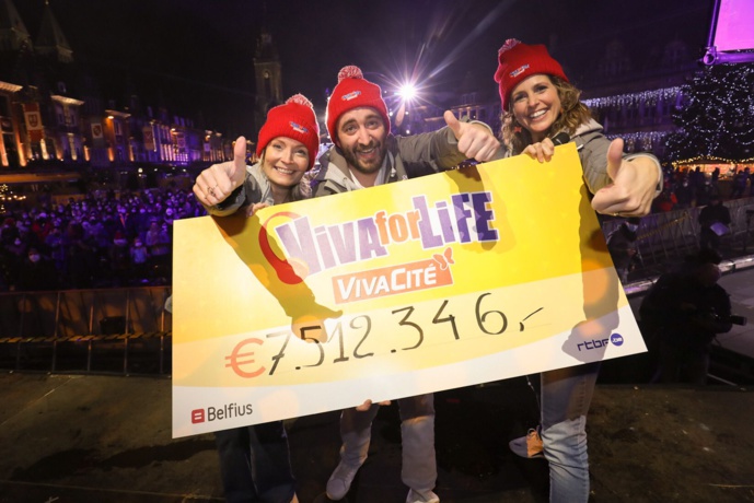 RTBF : 7 512 346 € récoltés au profit de Viva for Life