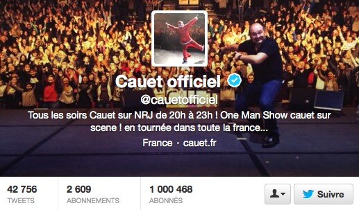 1 million de followers pour Cauet