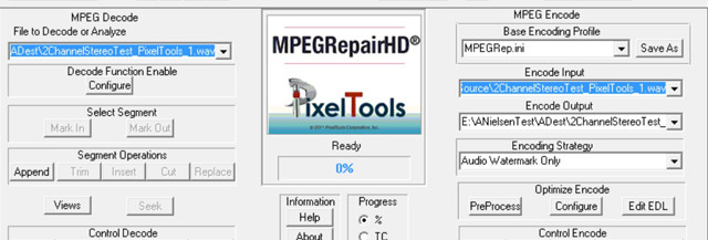 Le logiciel MPEGRepairHD de PixelTools, associé au logiciel Nielsen (PPM), permet d'insérer des tatouages Nielsen dans les publicités.