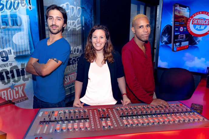 Antoine, Léa et M’Rik : les animateurs de Skyrock PLM © Skyrock Antoine, Léa et M’Rik : les animateurs de Skyrock PLM © Skyrock