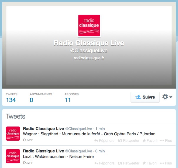 Radio Classique lance @ClassiqueLive Radio Classique lance @ClassiqueLive