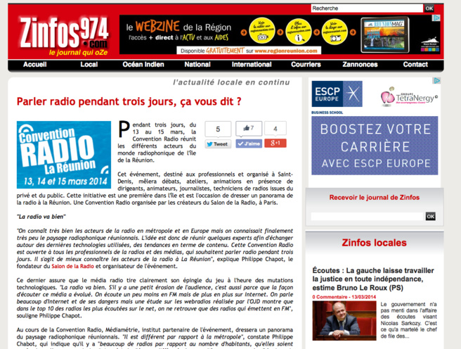 Zinfos974.com - Parler radio pendant trois jours, ça vous dit ? Zinfos974.com - Parler radio pendant trois jours, ça vous dit ?