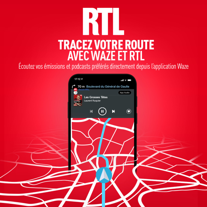 RTL, RTL2 et Fun Radio accessibles sur Waze