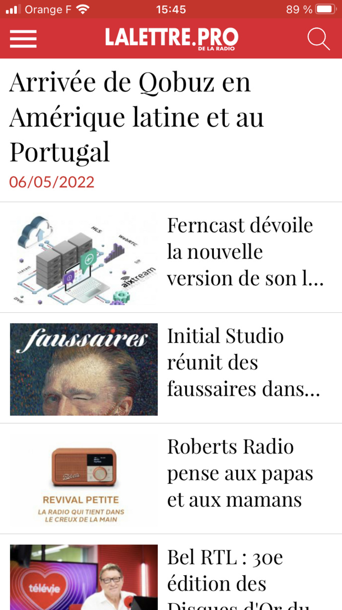 Téléchargez l'application gratuite de La Lettre Pro de la Radio Téléchargez l'application gratuite de La Lettre Pro de la Radio