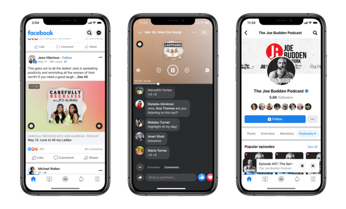 Facebook abandonne (déjà) les podcasts Facebook abandonne (déjà) les podcasts