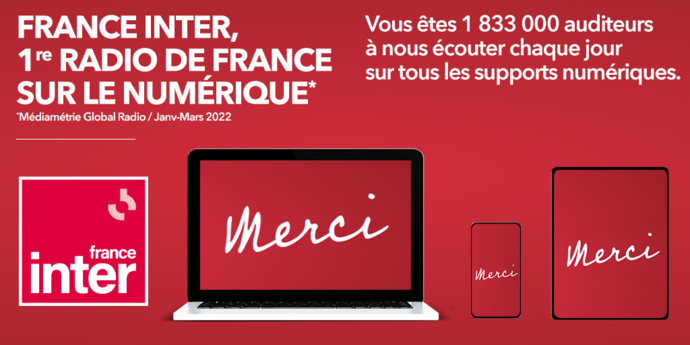 France Inter, première radio sur les supports numériques