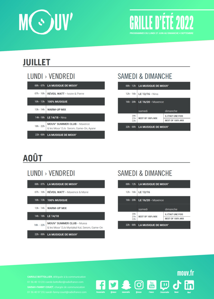 Un long été débute sur Mouv' Un long été débute sur Mouv'