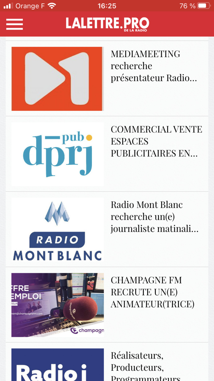 Téléchargez l'application gratuite de La Lettre Pro de la Radio Téléchargez l'application gratuite de La Lettre Pro de la Radio