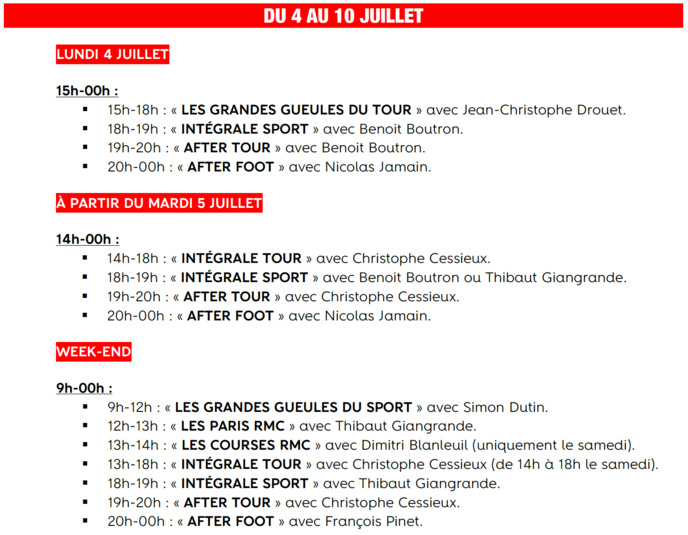 Cet été, RMC mise sur "la continuité de son antenne" Cet été, RMC mise sur "la continuité de son antenne"
