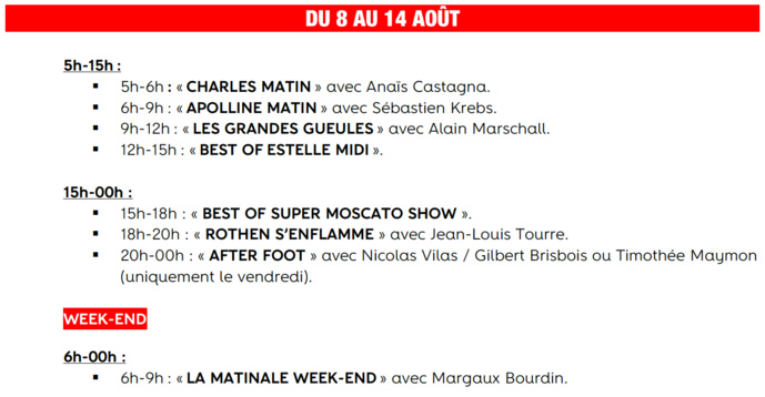 Cet été, RMC mise sur "la continuité de son antenne" Cet été, RMC mise sur "la continuité de son antenne"