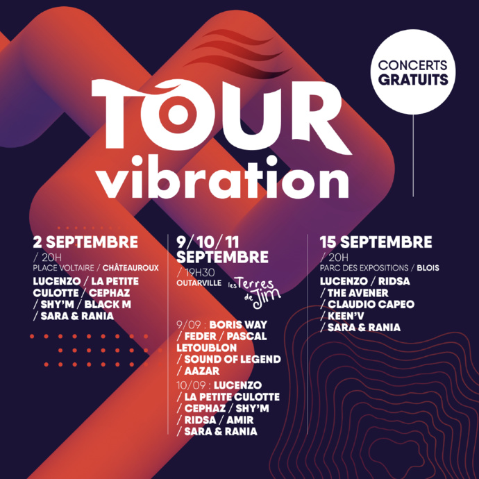 Déjà 15 artistes confirmés au Tour Vibration 2022 Déjà 15 artistes confirmés au Tour Vibration 2022