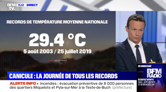 À l'antenne sur BFMTV, la chaîne de NextRadioTV rappelle à ses téléscpectateurs qu'elle se décline aussi en radio... À l'antenne sur BFMTV, la chaîne de NextRadioTV rappelle à ses téléscpectateurs qu'elle se décline aussi en radio...