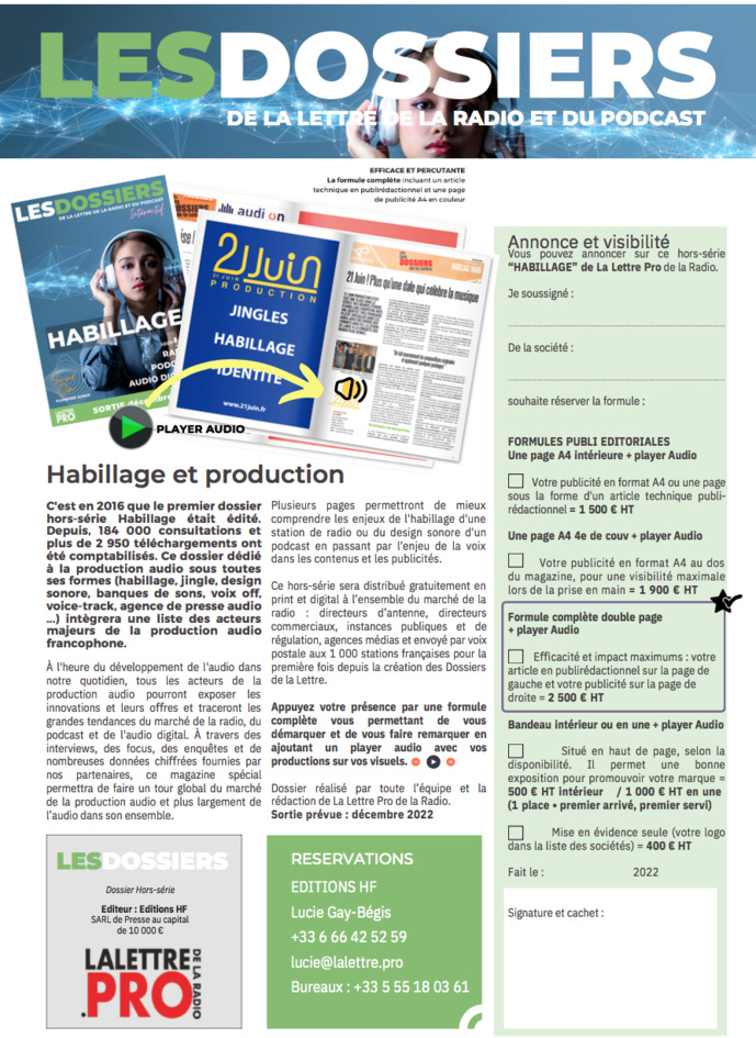 Habillage : un hors-série à paraitre en décembre Habillage : un hors-série à paraitre en décembre