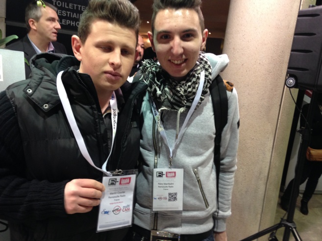 Martin Courtai et Rémi Manfredini, lors du Salon de la Radio Martin Courtai et Rémi Manfredini, lors du Salon de la Radio