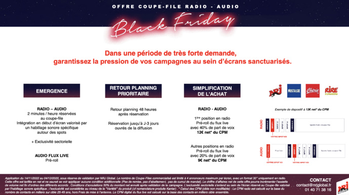 NRJ Global : une offre commerciale aux emplacements ultra émergents NRJ Global : une offre commerciale aux emplacements ultra émergents