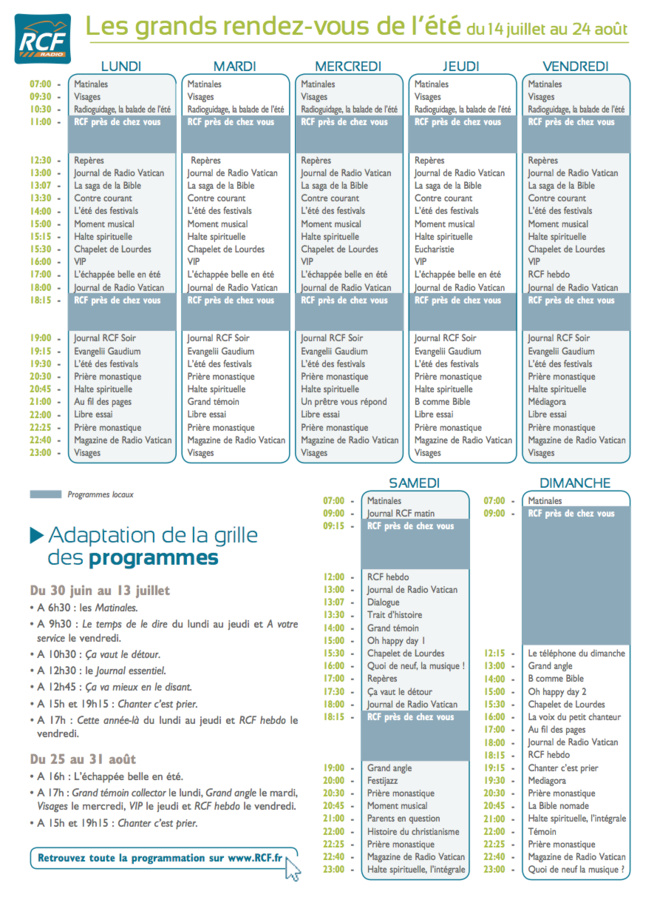 C'est (presque) l'été sur RCF C'est (presque) l'été sur RCF