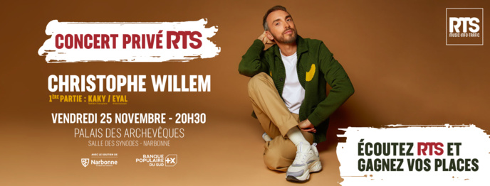 RTS : un concert privé avec Christophe Willem RTS : un concert privé avec Christophe Willem