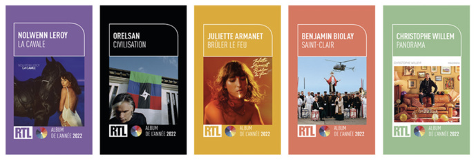 RTL dévoile les 5 finalistes de son prix Album de l'année
