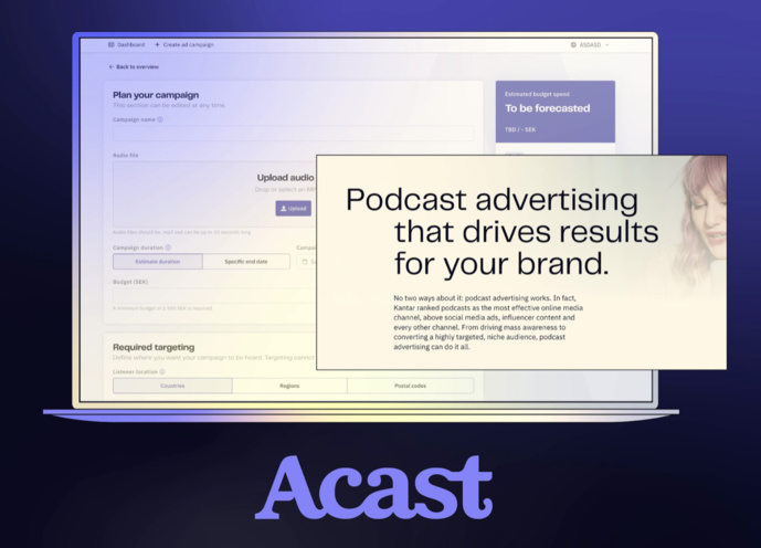 Acast lance sa plateforme publicitaire en libre-service