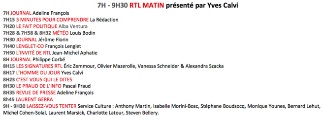 Mazerolle, Praud, Zemmour... sur RTL Mazerolle, Praud, Zemmour... sur RTL