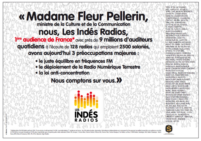 Les Indés Radios en appellent à la ministre Les Indés Radios en appellent à la ministre