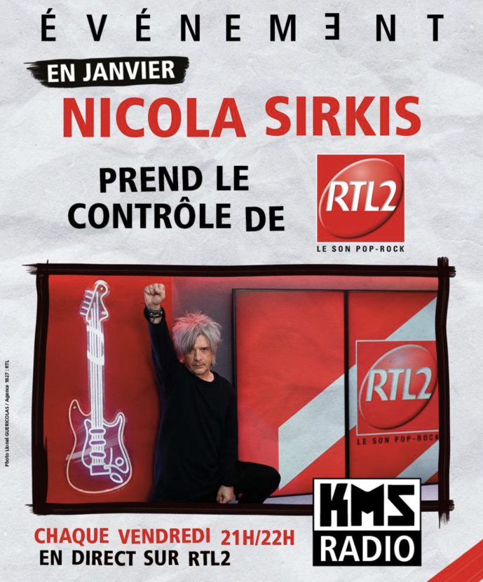 RTL2 : une émission hebdomadaire avec Nicola Sirkis RTL2 : une émission hebdomadaire avec Nicola Sirkis