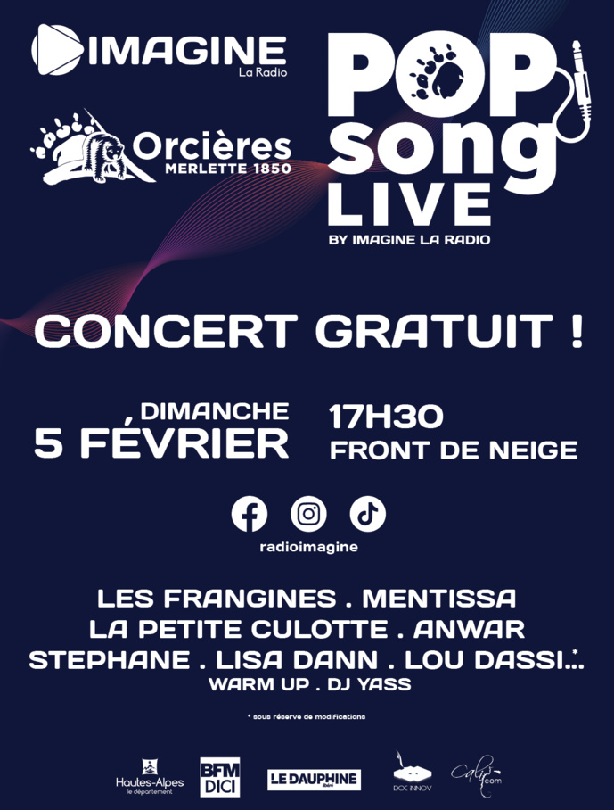 Imagine La Radio annonce le retour de son "Pop Song Live" Imagine La Radio annonce le retour de son "Pop Song Live"