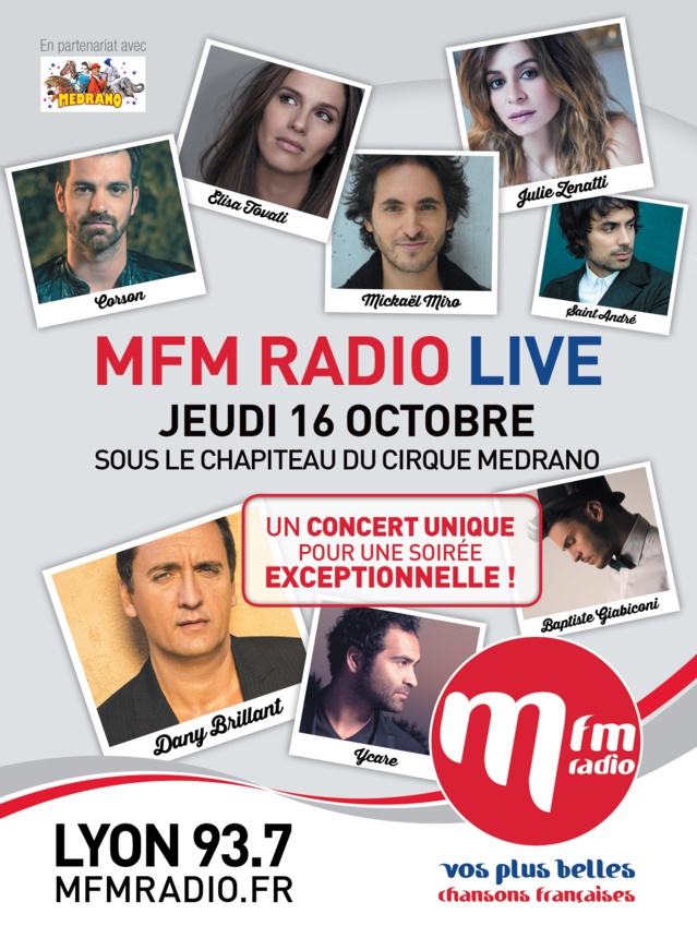 MFM Radio Live à Lyon le 16 octobre MFM Radio Live à Lyon le 16 octobre